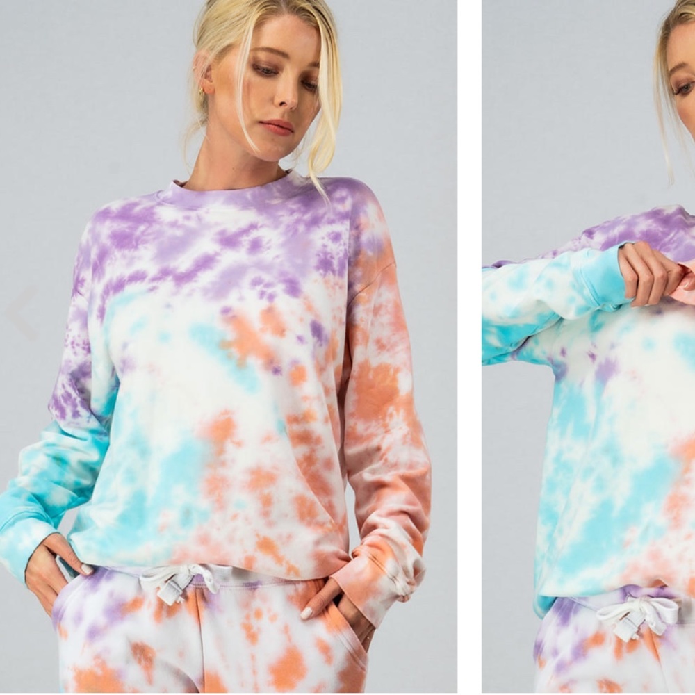Tie Dye Jogger Sweatshirt Set - Picture 2 of 3